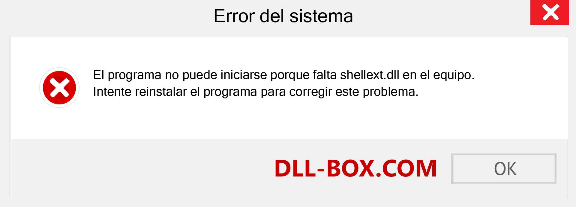 ¿Falta el archivo shellext.dll ?. Descargar para Windows 7, 8, 10 - Corregir shellext dll Missing Error en Windows, fotos, imágenes